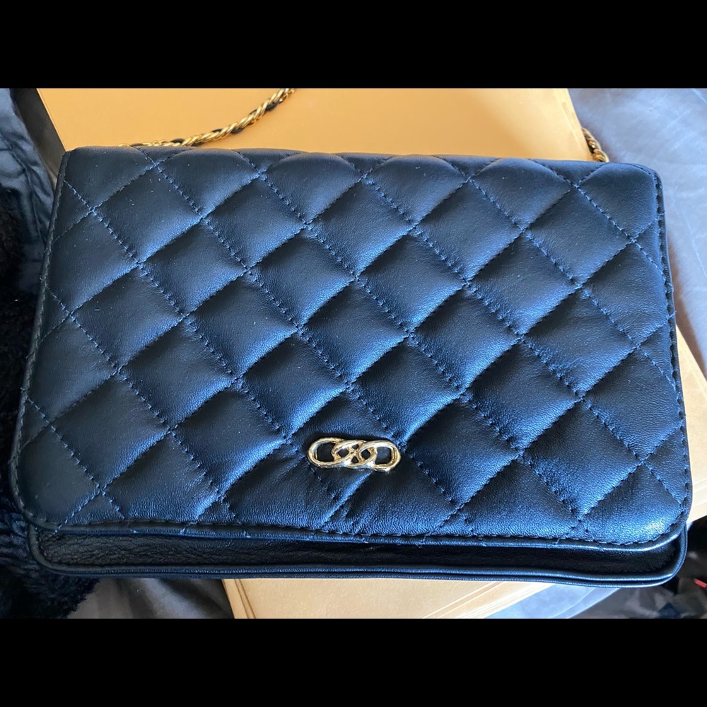 Vintage Black L J Simone New York Shoulder Bag